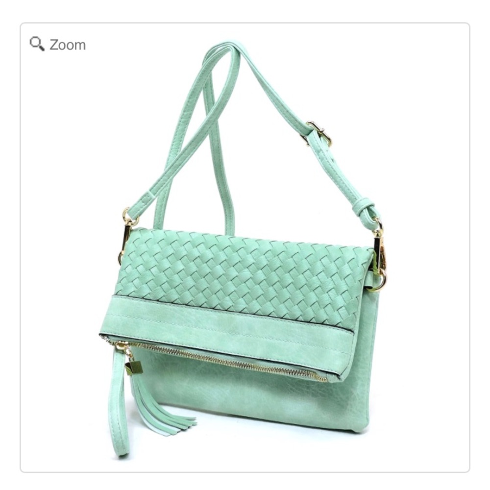 NEW Woven Bifold Crossbody Clutch